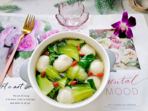 青菜魚丸湯